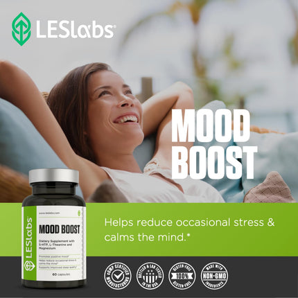 LES Labs Mood Boost – Stress Relief, Mood Support & Sleep – 60 capsules