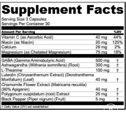 Levium Maximum Strength Stress Relief Supplement | Calming Mood Support with KSM-66 Ashwagandha, GABA & Magnesium | 90 Capsules