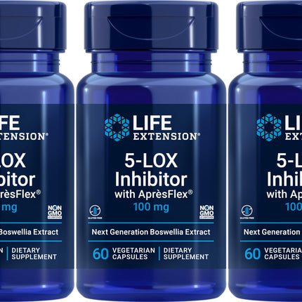 Life Extension 5-LOX Inhibitor with AprèsFlex 100 mg – 60 Vcaps (Pack of 3)