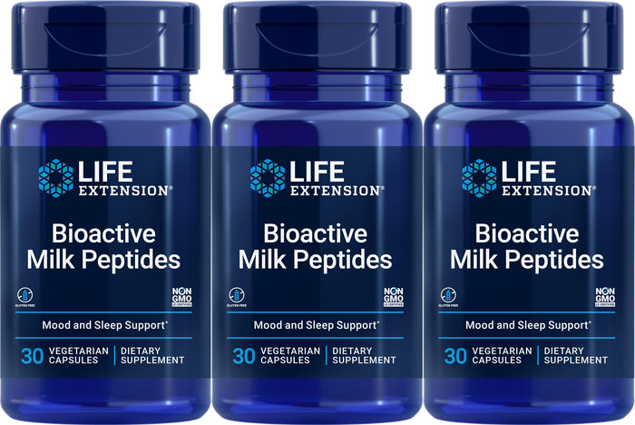 Life Extension Bioactive Milk Peptides - 150 mg - 30 Veg Caps (Pack of 3)