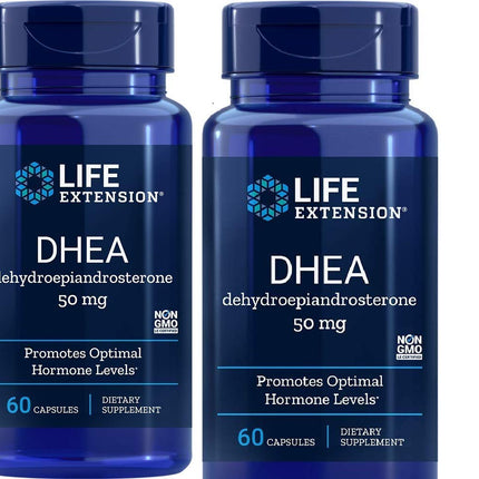 Life Extension DHEA 50 mg – 60 Capsules (2 Pack) | DHEA Supplement