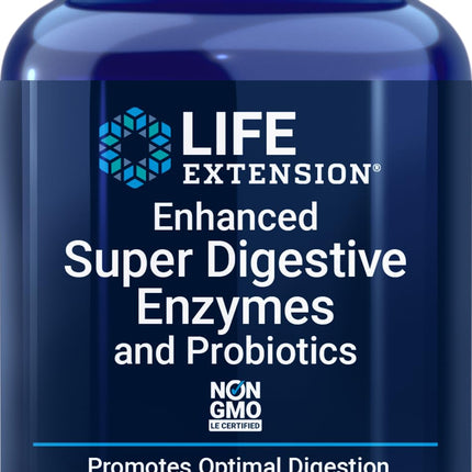 Life Extension Enhanced Super Digestive Enzymes & Probiotics, 90 Vegetarian Capsules