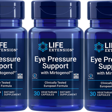 Life Extension Eye Pressure Support with Mirtogenol - Vcaps 30 Count (3-Pack)