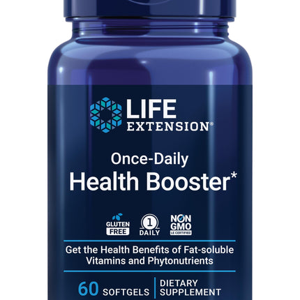 Life Extension Once-Daily Health Booster – Vitamin K1/K2, Vitamin E, Saffron & Lutein | 60 Softgels | Non-GMO, Gluten-Free