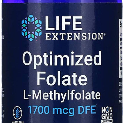 Life Extension Optimized Folate L-Methylfolate 1000 mcg - 2 Pack