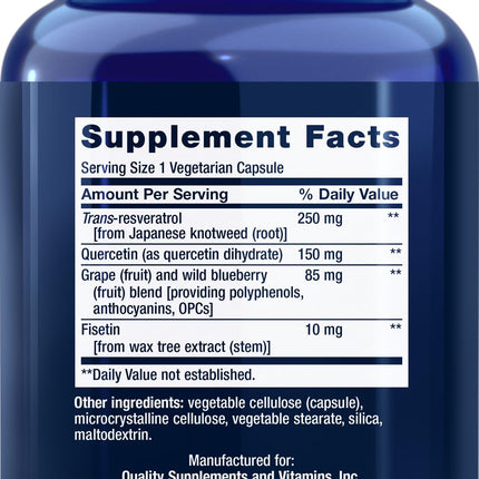 Life Extension Optimized Resveratrol – 90 Veg Capsules | Youthful Gene Expression & Mitochondrial Support