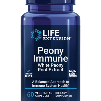 Peony Immune by Life Extension – White Peony Root Immune Support, Gluten-Free, Non-GMO, 60 Capsules