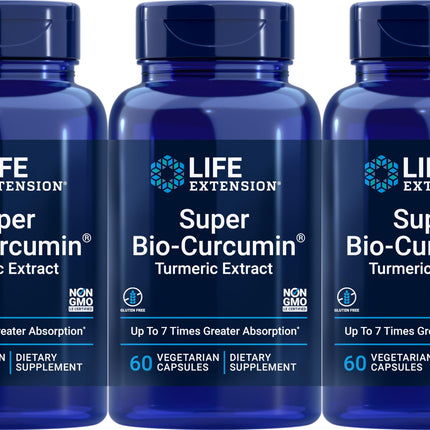 Life Extension Super Bio-Curcumin Turmeric Extract 400 mg - 60 Vegetarian Capsules (Pack of 3)