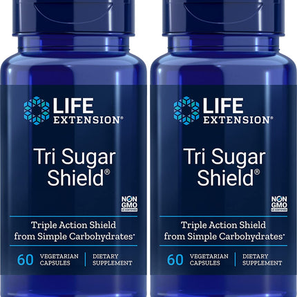 Life Extension Tri Sugar Shield - 60 Vegetarian Capsules (Pack of 2)
