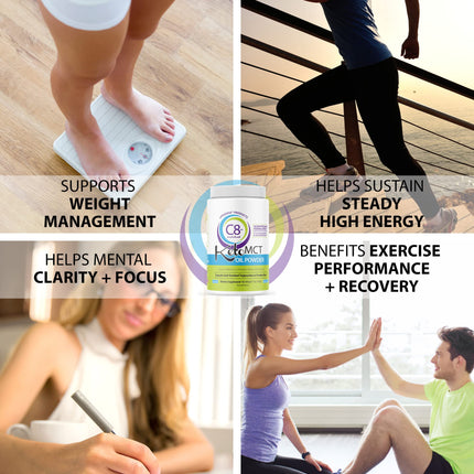 LifeSense C8 MCT Oil Powder Unflavored – Keto-Friendly, Coconut-Sourced | PhD Nutrition USA