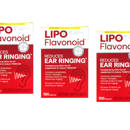 Lipo-Flavonoid Plus Dietary Supplement for Ear Health - 100 ea, Pack of 3