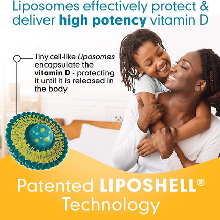 Lipo-Sachets Liposomal Vitamin D3 – 1000IU per Serving, Immune Support, High Absorption, GMO Free, 30 Packets