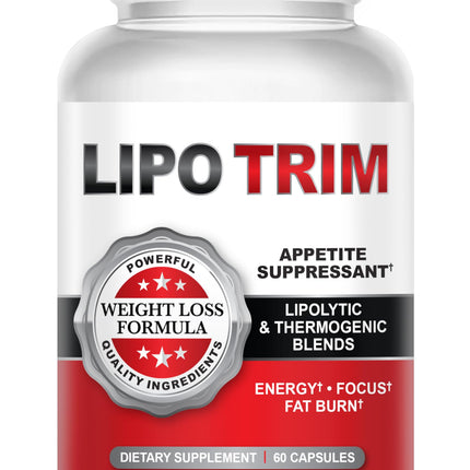Lipo Trim - Advanced Lipogenic Thermogenic Diet Pills – Boost Energy, Focus, and Fat Loss – 60 Capsules