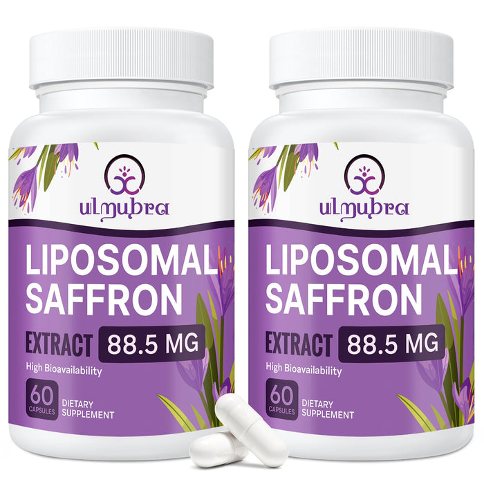 Liposomal Saffron 88.5 mg | 120 Vegan Capsules | Mood, Focus & Energy