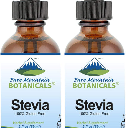 Liquid Stevia Drops – Alcohol-Free, Kosher Sugar Substitute (2oz) – Pack of 2