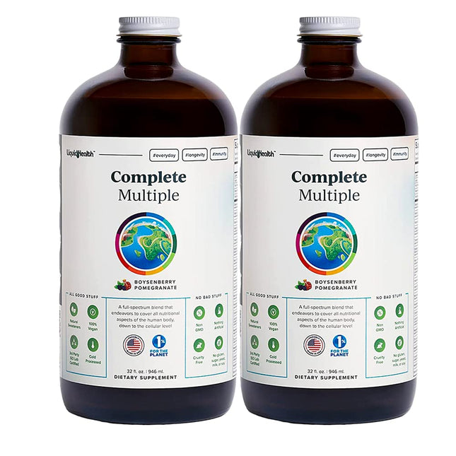 LIQUIDHEALTH Complete Multivitamin - 2 Pack | USA Made, Vegan, Non-GMO, Sugar-Free