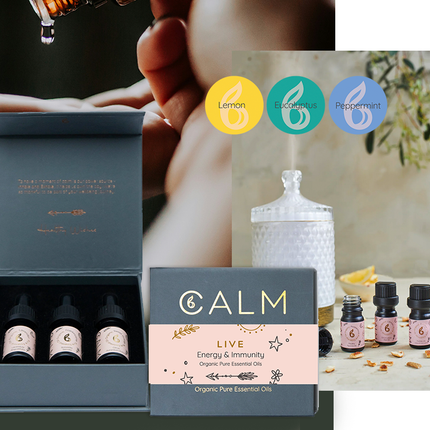 Live Calm Essential Oil Set - Energy & Immunity Boost