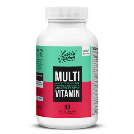 LIVELY VITAMIN CO. Multivitamin - 37 Vitamins & Minerals | 60 Vegetarian Capsules
