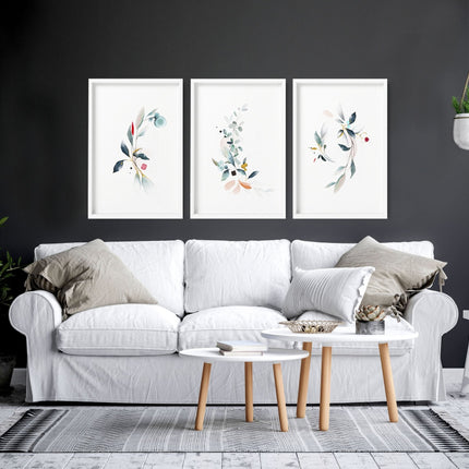 Living room art | set of 3 wall art prints