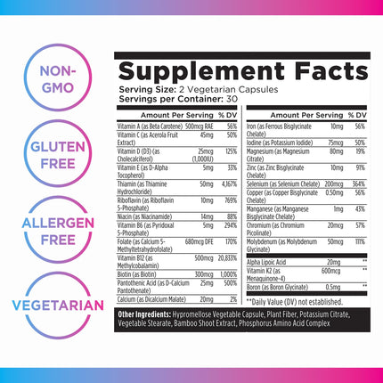 Livingood Daily Methylated Multivitamin for Women & Men – 60 Capsules