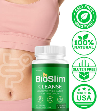LIVORKA BioSlim Cleanse Capsules (2 Pack) Digestive Support & Wellness