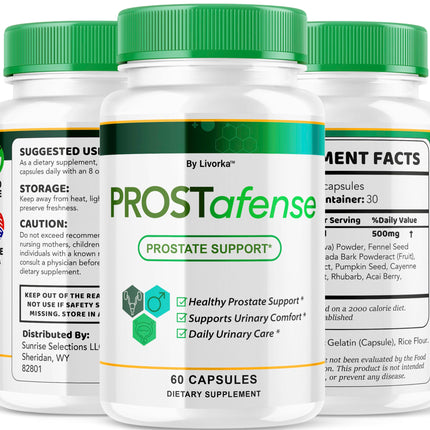 LIVORKA Prostafense Health Supplements for Men Capsules – Official Prostafense Pills, Daily Wellness, 60 Capsules