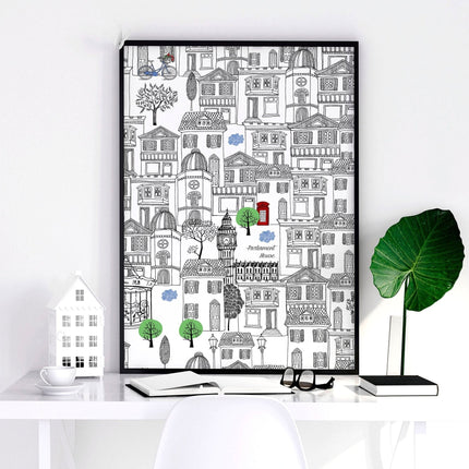 Wall art London | Set of 2 framed travel posters