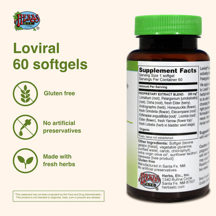 Loviral Lung Health Supplement | Herbs, Etc. – Respiratory Support (Gluten-Free)