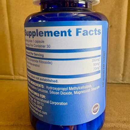 LOVITA NR 350 mg NAD Booster with Trans-Resveratrol & Betaine – 30 Vegan Enteric Capsules