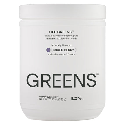 LTH Life Greens – Probiotic Superfood Powder with Enzymes & Fiber (Mixed Berry, 30 Servings)