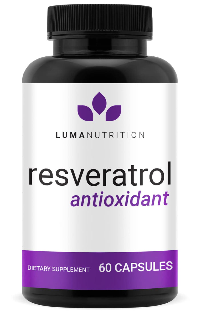 Luma Nutrition Resveratrol 98% Trans-Resveratrol – 600mg, 60 Caps, Vegan & Gluten-Free