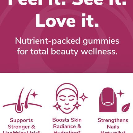 Lunakai USA Made Hair Gummies – Biotin, Zinc & Horsetail | Hair Growth Vitamins 60ct