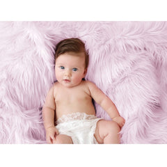 Luxury Faux Fur Baby Blanket - Pink