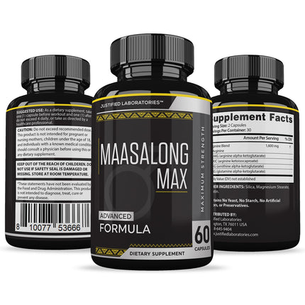 Maasalong Max 1600MG – Advanced Men's Health Formula | Justified Laboratories
