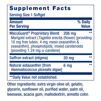 Life Extension MacuGuard Ocular Support – Eye Health with Lutein, Zeaxanthin, Meso‑Zeaxanthin, Saffron & Astaxanthin | 60 Softgels