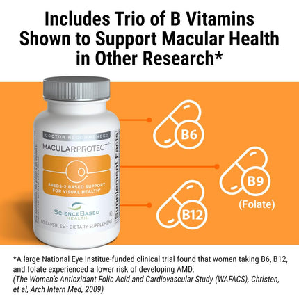 MacularProtect AREDS 2 Formula – Eye Health Vitamin & Mineral Supplement (60 Capsules) | Lutein, Zeaxanthin, B Vitamins