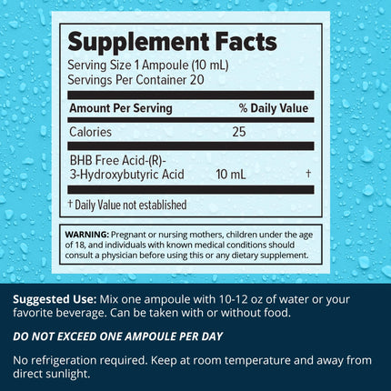 Dr. Boz Pucker UP! Clear Ketones – 20 Packets | Fast-Acting Liquid BHB for Energy & Clarity, Made in USA