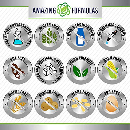 Quercetin 500mg 120 Veggie Capsules - Non-GMO & Gluten Free | Amazing Formulas