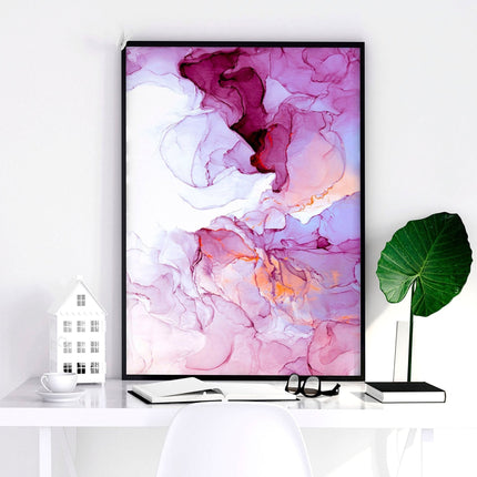 Abstract wall art for living room | set of 2 framed wall art prints