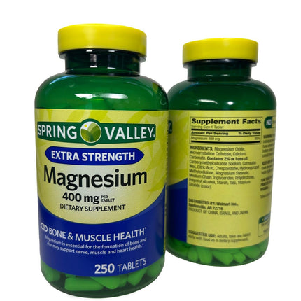 Magnesium Extra Strength 400 mg – 250 Tablets | Dietary Supplement