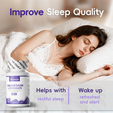 Magnesium L-Threonate Sleep Capsule 2000mg – 60-Day Neuro Health Support