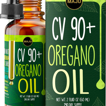 MAJU Oregano Oil Drops – 90%+ Carvacrol | 2 fl oz | Immune & Seasonal Support