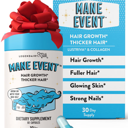 Hair Growth Vitamins for Women – Biotin, Collagen & Lustriva | Mane Event
