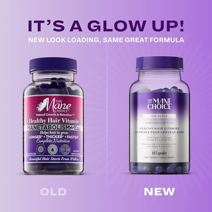 Manetabolism Plus Healthy Hair Growth Vitamins | Hair, Skin & Nails – 60 Capsules