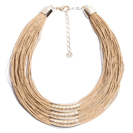 Mãos da Terra Golden Rice Straw Necklace