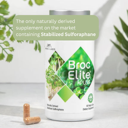 BrocElite Plus by Mara Labs – Stabilized Sulforaphane Broccoli Supplement, Glyphosate-Free, 60 Veg Capsules