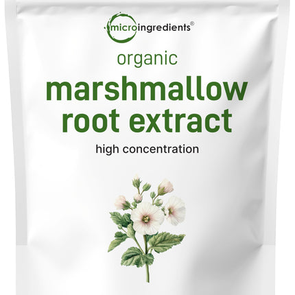 Organic Marshmallow Root Powder 8 oz - Filler-Free, Non-GMO, Vegan | Micro Ingredients