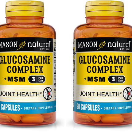 Mason Natural Glucosamine Complex + MSM with Vitamin C (90 Caps x 2)