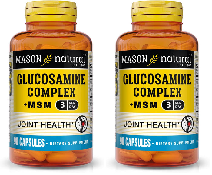 Mason Natural Glucosamine Complex + MSM with Vitamin C (90 Caps x 2)
