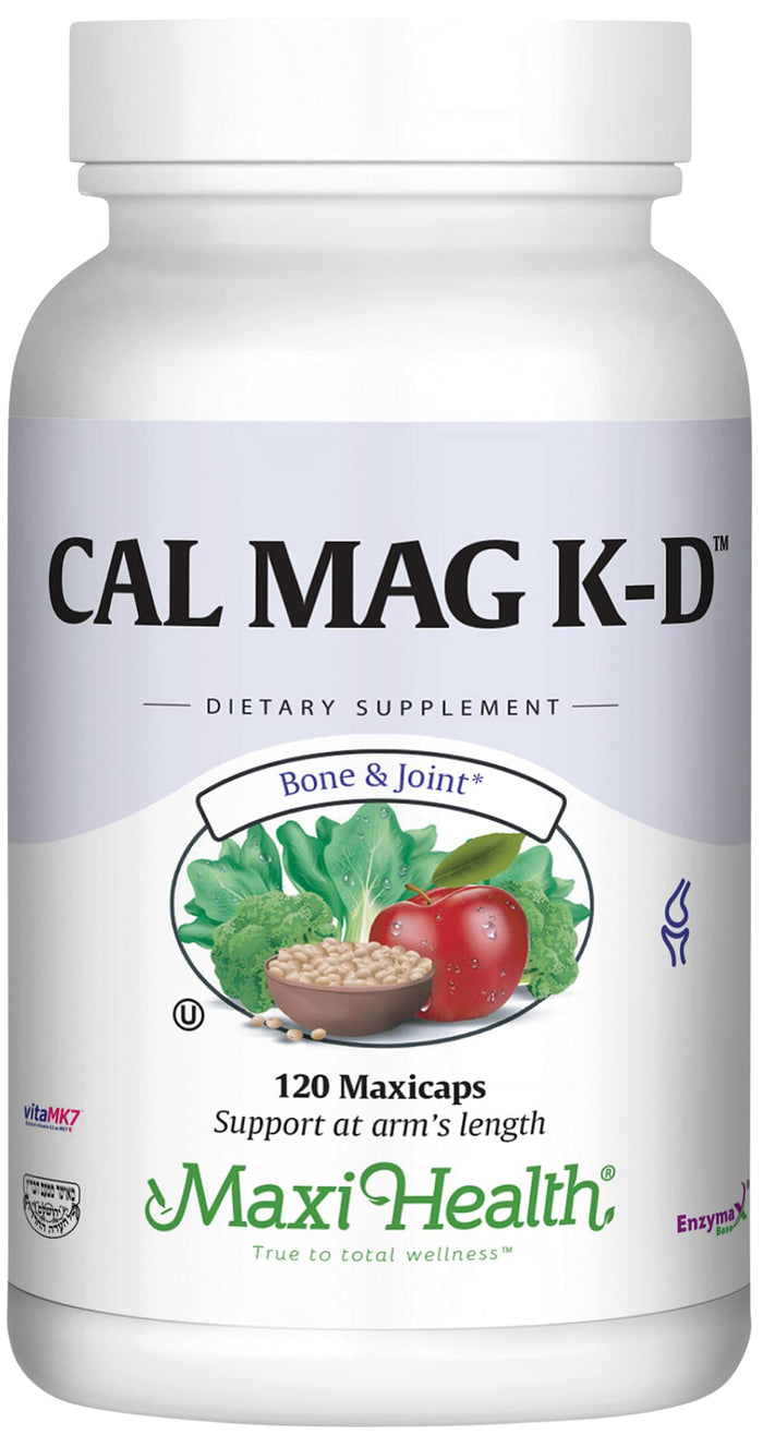 Maxi Health Calcium Magnesium Vitamin D3 K2 - Bone & Joint Support (120 Caps)